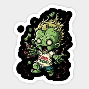 Baby Zombie Yellow Sticker